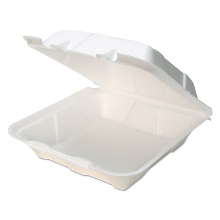 Pactiv Foam Hinged Lid Containers, White, 9 x 9 x 3.5, PK150 YTD199010000